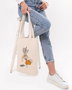 Zoozie Bags 1120 Bolso de Mano de Algodón, Color Crema, 35 x 40 x 8 cm